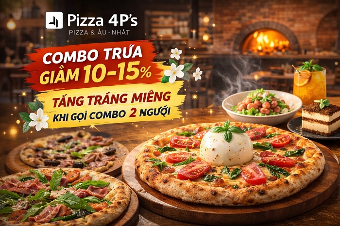 Pizza 4P's – Pizza & Âu – Nhật fusion